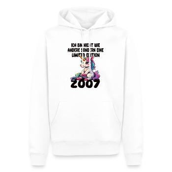 Limited Edition 2007 Birthday 2007 Born - Men’s Premium Organic Hoodie - white - Front - Nico (187cm)