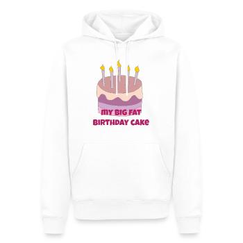 Mon gros gâteau d’anniversaire - Sweat à capuche Premium bio Homme - blanc - Devant - Nico (187cm)