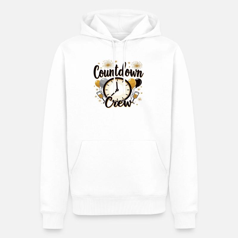 Équipe du compte à rebours - Sweat à capuche Premium bio Homme - blanc