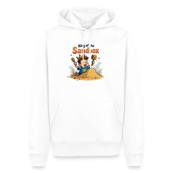 King of the Sandbox – Funny Kids Motif - Men’s Premium Organic Hoodie - white - Front - Nico (187cm)