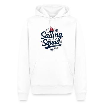 Sailing Squad – Maritimes Design für Segelfans - Männer Premium Bio Hoodie - Weiß - Vorne - Nico (187cm)