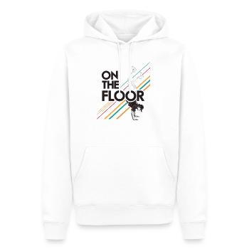 Sur le sol - Conception Breakdance Cool - Sweat à capuche Premium bio Homme - blanc - Devant - Nico (187cm)
