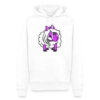 Schaf Beleidigt Mädchen Frau Böser Blick Hübsch - Männer Premium Bio Hoodie - Weiß - Vorne - Nico (187cm)
