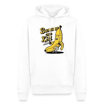 La banane peut tuer - Sweat à capuche Premium bio Homme - blanc - Devant - Nico (187cm)