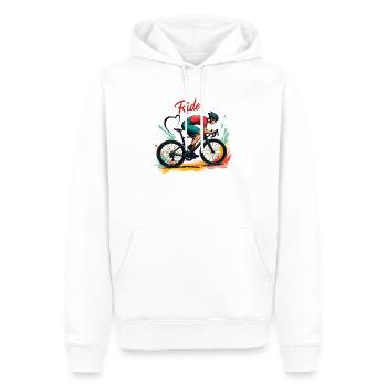 Vélo de route Vélo de route Vélos de route pour les amateurs de cyclisme Motard - Sweat à capuche Premium bio Homme - blanc - Devant - Nico (187cm)