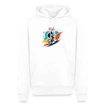 Vélo de route Vélo de route Vélos de route pour les amateurs de cyclisme Motard - Sweat à capuche Premium bio Homme - blanc - Devant - Nico (187cm)