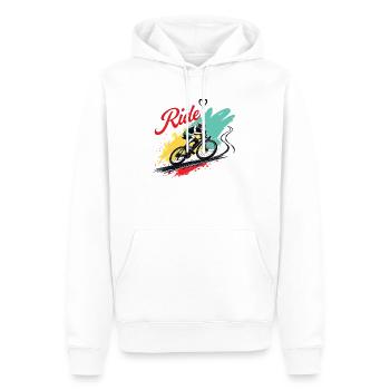 Vélo de route Vélo de route Vélos de route pour les amateurs de cyclisme Motard - Sweat à capuche Premium bio Homme - blanc - Devant - Nico (187cm)
