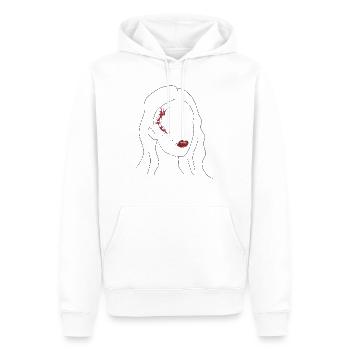 Woman in Red - Men’s Premium Organic Hoodie - white - Front - Nico (187cm)