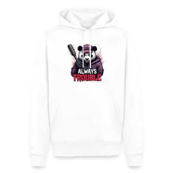 Gangster Panda Panda Panda Bear Pandas - Men’s Premium Organic Hoodie - white - Front - Nico (187cm)