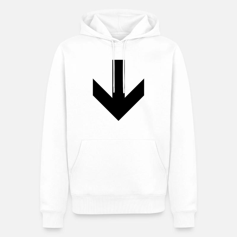 Dies Way Down Pfeil - Männer Premium Bio Hoodie - Weiß