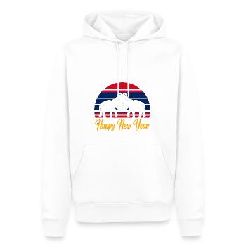 Laos Laotien éléphant Laotien Lao je cadeau - Sweat à capuche Premium bio Homme - blanc - Devant - Nico (187cm)