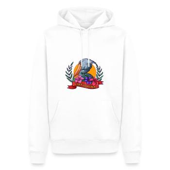 Schuhschnabel Vogel Ornithologe Wald I Geschenk - Männer Premium Bio Hoodie - Weiß - Vorne - Nico (187cm)
