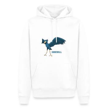 Bec-de-chaussure Ornithologue Forêt I Cadeau - Sweat à capuche Premium bio Homme - blanc - Devant - Nico (187cm)