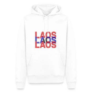 Laos Laote Laoten Flagge Elefant Lao I Geschenk - Männer Premium Bio Hoodie - Weiß - Vorne - Nico (187cm)