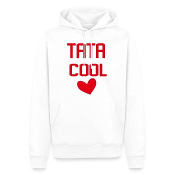 TATA COOL COEUR - Sweat à capuche Premium bio Homme - blanc - Devant - Nico (187cm)