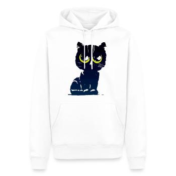 Black Cat 2 - Sweat à capuche Premium bio Homme - blanc - Devant - Nico (187cm)