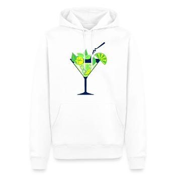 morito Glas mojito cocktail alcohol aperitif 2202 - Männer Premium Bio Hoodie - Weiß - Vorne - Nico (187cm)