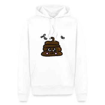 kleiner süßer Kackhaufen, witzige Geschenkidee - Männer Premium Bio Hoodie - Weiß - Vorne - Nico (187cm)