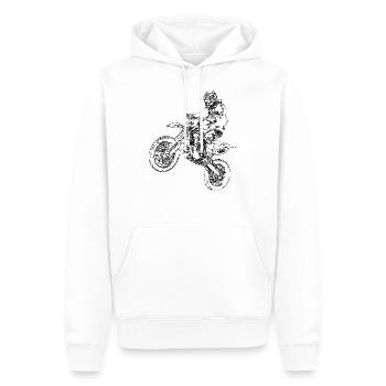 Motocross rider who jumps - Men’s Premium Organic Hoodie - white - Front - Nico (187cm)