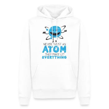 atome - Sweat à capuche Premium bio Homme - blanc - Devant - Nico (187cm)