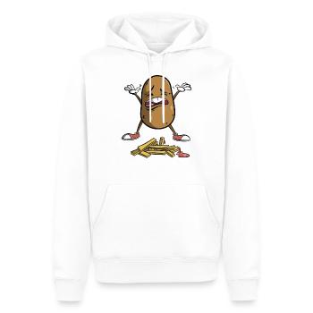 French Drama II - the potato - Men’s Premium Organic Hoodie - white - Front - Nico (187cm)