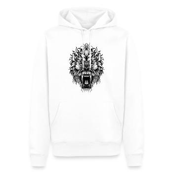 gorille - Sweat à capuche Premium bio Homme - blanc - Devant - Nico (187cm)