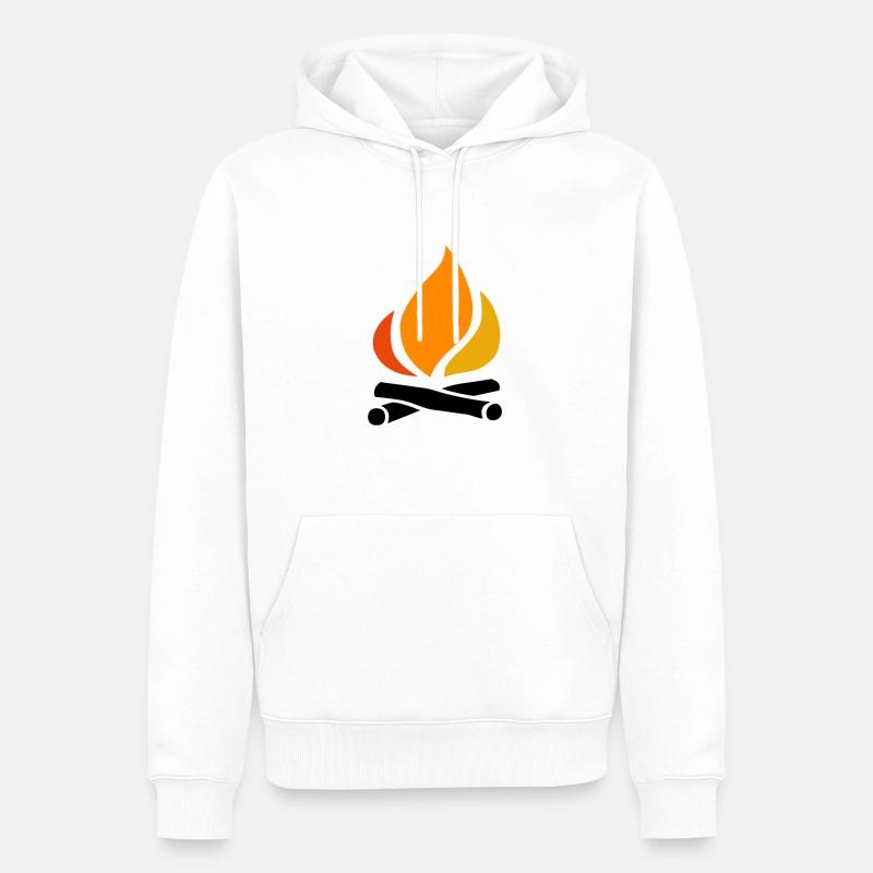 fire - Männer Premium Bio Hoodie - Weiß