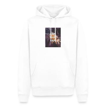 Ich BIN, DASS ich BIN - Männer Premium Bio Hoodie - Weiß - Vorne - Nico (187cm)