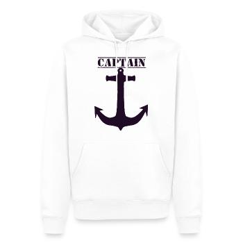 Captain Captain Anchor - Men’s Premium Organic Hoodie - white - Front - Nico (187cm)