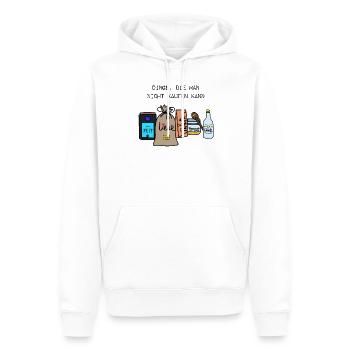 Unbezahlbar - Männer Premium Bio Hoodie - Weiß - Vorne - Nico (187cm)