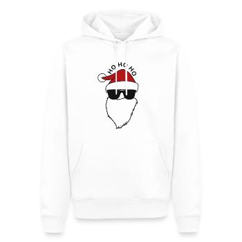 Père Noël - Sweat à capuche Premium bio Homme - blanc - Devant - Nico (187cm)