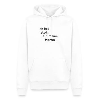 Ich bin stolz auf meine Mama - Männer Premium Bio Hoodie - Weiß - Vorne - Nico (187cm)