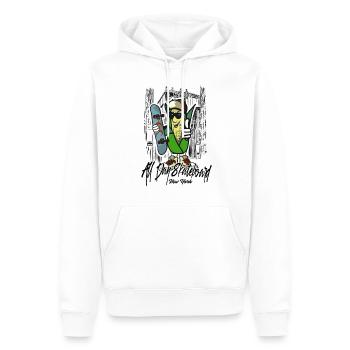 skateboard - Men’s Premium Organic Hoodie - white - Front - Nico (187cm)