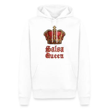 Reine de la salsa - Sweat à capuche Premium bio Homme - blanc - Devant - Nico (187cm)
