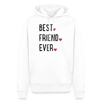 Meilleur ami de tous les temps - Sweat à capuche Premium bio Homme - blanc - Devant - Nico (187cm)