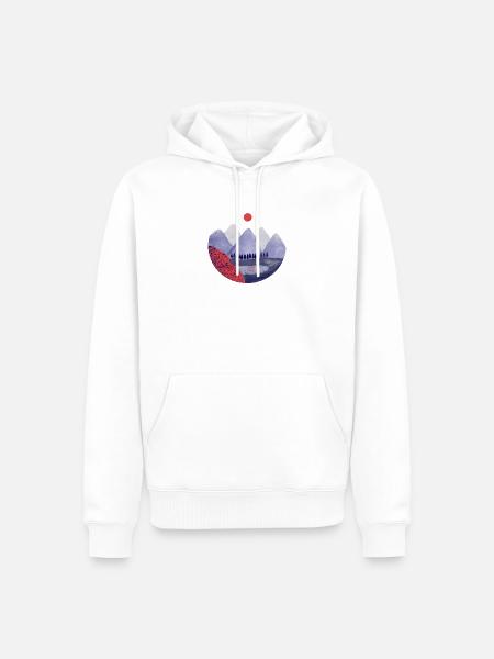 Sunset in Japan - Men’s Premium Organic Hoodie - white