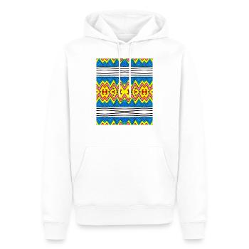 réflexion - Sweat à capuche Premium bio Homme - blanc - Devant - Nico (187cm)
