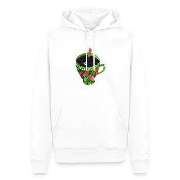 Femme solitaire - Sweat à capuche Premium bio Homme - blanc - Devant - Nico (187cm)