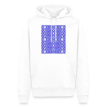 Mandala bleu - Sweat à capuche Premium bio Homme - blanc - Devant - Nico (187cm)