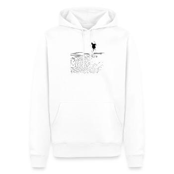 Surfing (surfing) - Men’s Premium Organic Hoodie - white - Front - Nico (187cm)