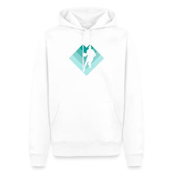 basketballer - Sweat à capuche Premium bio Homme - blanc - Devant - Nico (187cm)
