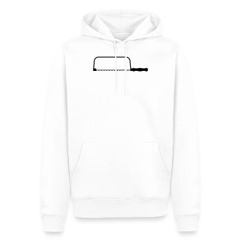 Sägewerkzeug - Bügelsäge - Men’s Premium Organic Hoodie - white - Front - Nico (187cm)