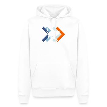 chat - Sweat à capuche Premium bio Homme - blanc - Devant - Nico (187cm)