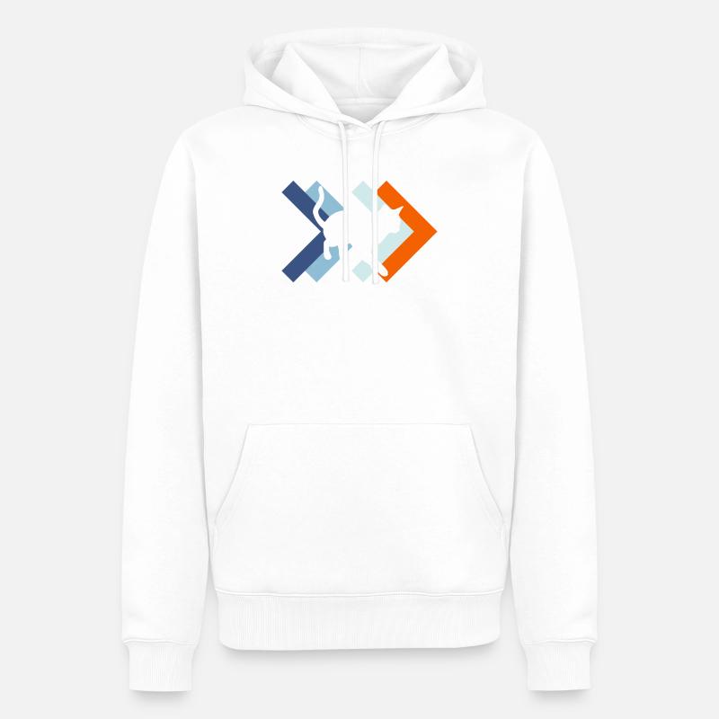 chat - Sweat à capuche Premium bio Homme - blanc