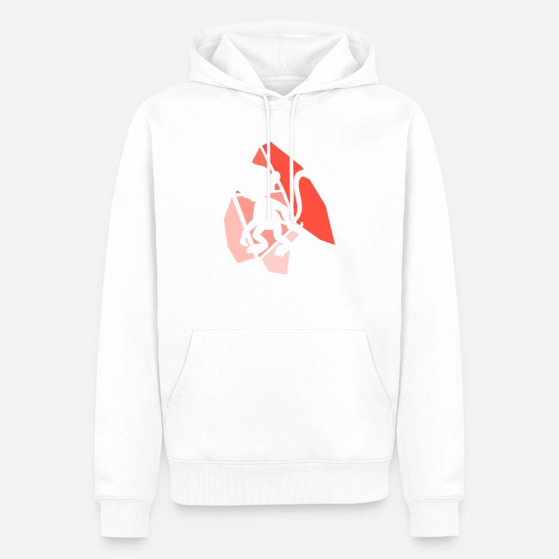 Äffchen Affe - Männer Premium Bio Hoodie - Weiß