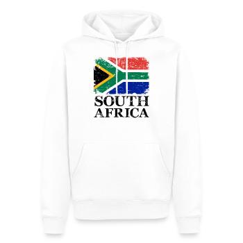 Afrique du Sud - Sweat à capuche Premium bio Homme - blanc - Devant - Nico (187cm)