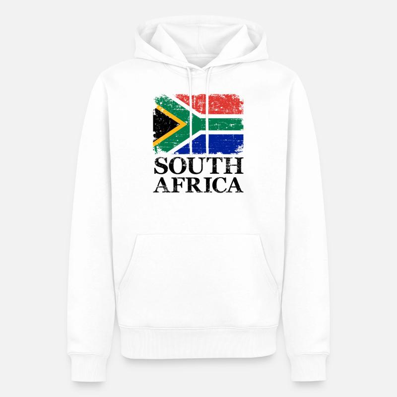 Südafrika - Männer Premium Bio Hoodie - Weiß
