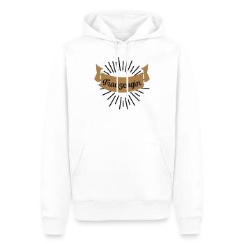 trauzeugin - Männer Premium Bio Hoodie - Weiß - Vorne - Nico (187cm)