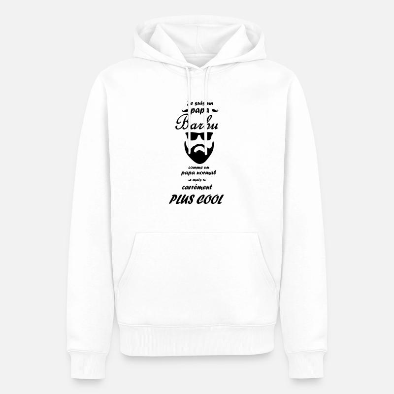Ich bin ein bärtiger Papa. - Männer Premium Bio Hoodie - Weiß