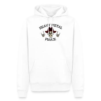 Heavy Metal Pirate Skull - Men’s Premium Organic Hoodie - white - Front - Nico (187cm)